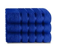 GC GAVENO CAVAILIA Juego de Toallas de baño de Lujo 100% algodón Peinado, Ultra Suaves y Altamente absorbentes, Color Azul, 3 Unidades de Toallas de baño Kensington