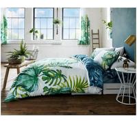 GC GAVENO CAVAILIA Leaf Duvet Set Gaveno Cavalia-Juego edredón y Funda de Almohada con diseño de Hojas Tropicales, Poliéster y algodón, Multicolor, Doble, Doublé