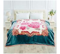 GC GAVENO CAVAILIA Manta con Peso de 2 Capas para Adultos, Manta Pesada de Forro Polar Sherpa Reversible (200 x 240 cm), Manta Floral tamaño King, sueño Profundo, Alivio de la ansiedad, Lavable a