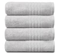 GC GAVENO CAVAILIA New Hampton Hand - Juego de 4 Toallas de Lujo Ultra Suaves y extrasabsorbentes, 100% algodón Hilado en Anillo, Egipcio, Blanco, 50 x 80 cm