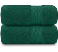 GC GAVENO CAVAILIA Paquete de 2 Toallas de baño Grandes de algodón Egipcio de 700 g/m², Juego de Toallas de Secado rápido y Tacto Suave, Verde, 90 x 140 cm
