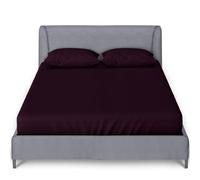 GC GAVENO CAVAILIA Sábana Bajera Ajustable de percal | Sábana Bajera ultrasuave teñida Lisa | Sábana Bajera elástica de polialgodón de 25 cm para Cama Doble | Baya
