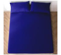 GC GAVENO CAVAILIA Sábana Bajera Ajustable y Fundas de Almohada, polialgodón, Color Azul Real, tamaño King