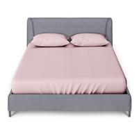 GC GAVENO CAVAILIA Sábana Bajera de percal | Sábana Bajera ultrasuave teñida Lisa | Sábana de Cama Individual de polialgodón Supersuave Que no Necesita Planchado | Rosa