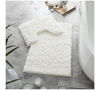 GC GAVENO CAVAILIA Tapete de baño Antideslizante, Juego de 2 Piezas, tapete para Inodoro superabsorbente, de Secado rápido, Lavable a máquina, Color Crema (50 x 80 Pulgadas, 50 x 40 Pulgadas)