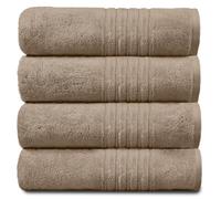 GC GAVENO CAVAILIA Toalla de baño Extra Grande - Toallas de algodón Egipcio Jumbo - Paquete de 4 Toallas absorbentes de Agua y de Secado rápido, Natural