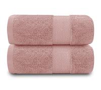 GC GAVENO CAVAILIA Toallas de baño extragrandes, 2 Unidades, 700 g/m², algodón Egipcio de Calidad hotelera, Toallas extragrandes de 100 x 180 cm, Toalla de baño extrasuave, Rosa Rubor