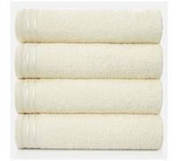 GC GAVENO CAVAILIA Toallas de baño grandes, juego de toallas de algodón egipcio altamente absorbentes, paquete de 4 toallas de baño extra suaves grandes, color crema, toallas de baño de secado rápido,