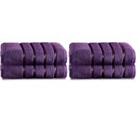 GC GAVENO CAVAILIA Toallas de baño Jumbo de Lujo, 100% algodón Hilado en Anillo, Paquete de 4 Toallas Extra absorbentes Resistentes a la decoloración, Egipcio, Berenjena, 80 x 170 cm
