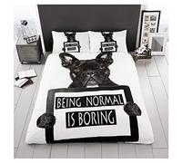 GC GAVENO CAVAILIA Wildlife - Juego de Funda de edredón, Juego de Ropa de Cama de Animales 3D, Fundas de edredón Transpirables Suaves y acogedoras, Bull Dog, Individual