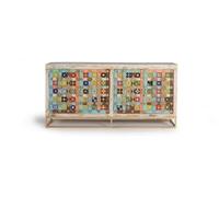 GC GINER & COLOMER Aparador de Madera de Mango - 4 Puertas - Mueble de Almacenaje - Aparador Entrada - Mueble de Salón - 90 x 180 x 40 cm