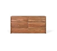 GC GINER & COLOMER Aparador de Madera Maciza de Acacia - 6 Cajones - Mueble de Almacenaje - Aparador Entrada - Mueble de Salón - 75 x 150 x 40 cm