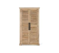 GC GINER & COLOMER Armario de Madera de Mango - Armario Recibidor con 2 Puertas - Barra de Colgar y Estantes Ajustables - Mueble Auxiliar Salón - 180x100x40 cm - Colección Venecia