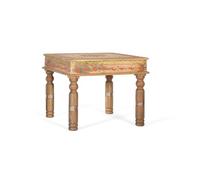 GC GINER & COLOMER Mesa de Centro en Madera de Mango y Detalles Pintados a Mano