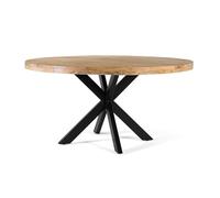 GC GINER & COLOMER Mesa de Comedor Redonda Fabricada en Madera de Mango 120 cm diametro