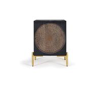 GC GINER & COLOMER Mesita de Noche en Madera de Mango Nogal Oscuro