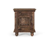 GC GINER & COLOMER Mesita de Noche Fabricada en Madera de Mango Maciza Acabado Rustico