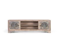 GC GINER & COLOMER Mueble TV con 2 Puertas y 2 Huecos Fabricado con Madera de Mango