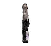 GC Vibrating Dolphin Vibrador con Conejo, Color Negro - 1 Unidad