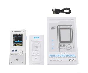 GC03 Detector multifuncional con pantalla de brillo ajustable para una fácil lectura de los niveles de radiación (blanco)