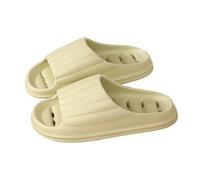 gC7aHx8 Cuarto de baño Bathroom Shoes with Drainage Holes, Comfort Non-Slip House Shower Slippers Summer Lightweight Quick-Dry Pool Slides Zapatillas de casa(Green,Alpha Large)