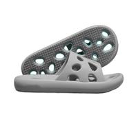 gC7aHx8 Cuarto de baño Fashion Unisex Shower Shoes Soft Lightweight Bath Slippers with Drainage Holes Quick Dry Non Slip Indoor Outdoor Use Zapatillas de casa(Grijs,Alpha XX-Large)