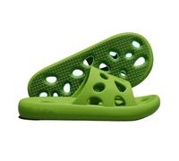 gC7aHx8 Cuarto de baño Fashion Unisex Shower Shoes Soft Lightweight Bath Slippers with Drainage Holes Quick Dry Non Slip Indoor Outdoor Use Zapatillas de casa(Green,Alpha XXX-Large)