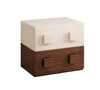 gC7aHx8 Dormitorio La mesita de Noche Acero Bicolor con Dos cajones es Perfecta for el Dormitorio Moderno
