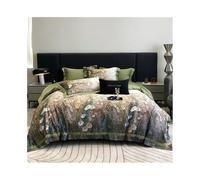 gC7aHx8 Juego de Sabanas Queen/King Size Luxury Floral Digital Printing Bedding Set Soft Cozy 1000TC Egyptian Cotton Comforter Cover Suave(Queen 200X230cm 4pcs)