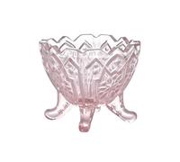 gC7aHx8 Vaso de cristal Pequeñas tazas de vidrio en relieve vintage for sundae, helado Restaurante(Pink)