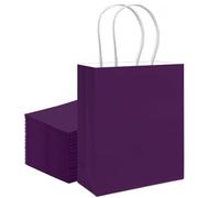 Gcardist 24 bolsas de regalo medianas con asas a granel 8,3 x 4,3 x 11 pulgadas bolsas de regalo cardamomo morado bolsas múltiples usos (21 x 11 x 27,3 cm, tamaño mediano)