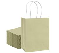 Gcardist 24 bolsas de regalo medianas con asas a granel, 8,3 x 4,3 x 11 pulgadas, bolsas de regalo, color verde cáscara de huevo, múltiples usos (21 x 11 x 27,3 cm, tamaño mediano)