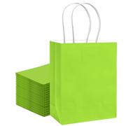 Gcardist 24 piezas de bolsas de regalo medianas con asas a granel 21x11x27.3 cm Bolsas de regalo color ciruela verde, bolsas de varios usos (21x11x27.3cm, medianas)