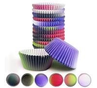 Gcardist 300 moldes para magdalenas estándar, 6 diseños, color negro y rosa