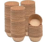 Gcardist 300 piezas de moldes para muffins y cupcakes de color marrón, inodoros, de calidad alimentaria (tamaño estándar)