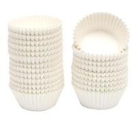 Gcardist Grandes moldes para muffins blancos para cupcakes, 200 piezas, de calidad alimentaria, para muffins (tamaño grande)