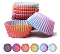 Gcardist Moldes para magdalenas estándar, 300 unidades, calidad alimentaria, diseño degradado, papel para magdalenas, cupcakes (tamaño estándar)
