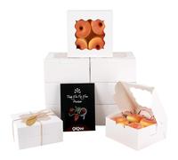 Gcardist Weiß Keks-Boxen mit Fenster 30 Stück 15,2 x 15,2 x 7,6 cm. Caja de regalo para Hochzeit Gunst Geburtstag & Party (15,2 x 15,2 x 7,6 cm)