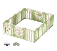 Gcarebb Parque Infantil Bebe, Parque Infantil Bebe, Corralito Bebe Seguro y Robusto, Cerraduras de Seguridad, Forma Ajustable, Almacenaje Plegable, Antideslizante(12 14 16 Panel)