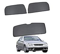 GCcv Parasol Coche Ventana Lateral Infantil para C-Class W203 2000-2007 Parasol Ventana Cortinas Magnética Protección UV Solar para Bebé y Mascotas Negro,Rear-Window+Back-windscreen-3PCS