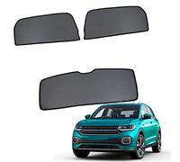 GCcv Parasol Coche Ventana Lateral Infantil para T-Cross 2018-2023 Parasol Ventana Cortinas Magnética Protección UV Solar para Bebé y Mascotas Negro,Rear-Window+Back-windscreen-3PCS