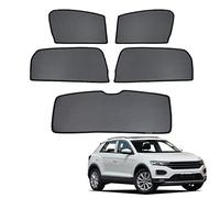 GCcv Parasol Coche Ventana Lateral Infantil para T-ROC 2017-2022 Parasol Ventana Cortinas Magnética Protección UV Solar para Bebé y Mascotas Negro,5PCS