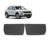GCcv Parasol Coche Ventana Lateral Infantil para T-ROC 2017-2022 Parasol Ventana Cortinas Magnética Protección UV Solar para Bebé y Mascotas Negro,Rear-window-2PCS
