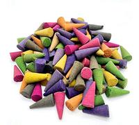 GCDN Conos de incienso, 100 unidades, quemadores de ámbar natural, magnolia, reflujo, oficina, hogar, aire fresco, lavanda, varios aromas mezclados de coco