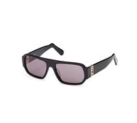 GCDS Unisex GCDS GD0034 01A Gafas de sol Acetato Negro Gris Geométrico Normal
