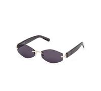 GCDS Unisex GCDS GD0040 32A Gafas de sol Metal Oro Gris Geométrico Normal