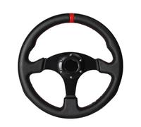 GCemptDMd Volante plano 330 mm 13 pulgadas Aluminio PVC Drift Simulación Juego de carreras Volante Universal Compatible con controladores de juegos de carreras(Red)