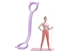 Gcerfby Bandas elásticas para ejercicio, figura 8, bandas de resistencia de fitness con asas, bandas flexibles portátiles de silicona, cuerda de tensión, ejercitador de brazos, entrenamiento muscular