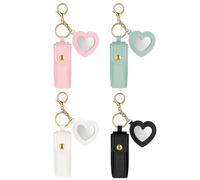 Gcerfby Llavero con soporte para lápiz labial, elegante diseño portátil, 2,6 x 9 cm, de de 4 piezas, estuche para tinte de labios, fácil de usar, para mujeres, esposas, entusiastas del