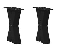 GCHDHAPB Accesorios de mesa, patas de mesa, patas de mesa de café, en forma de X, 2 piezas, color negro, 28 x 42 - 43 cm, acero